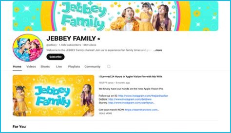 JEBBEY FAMILY Youtuber overview