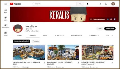 Keralis Youtuber overview