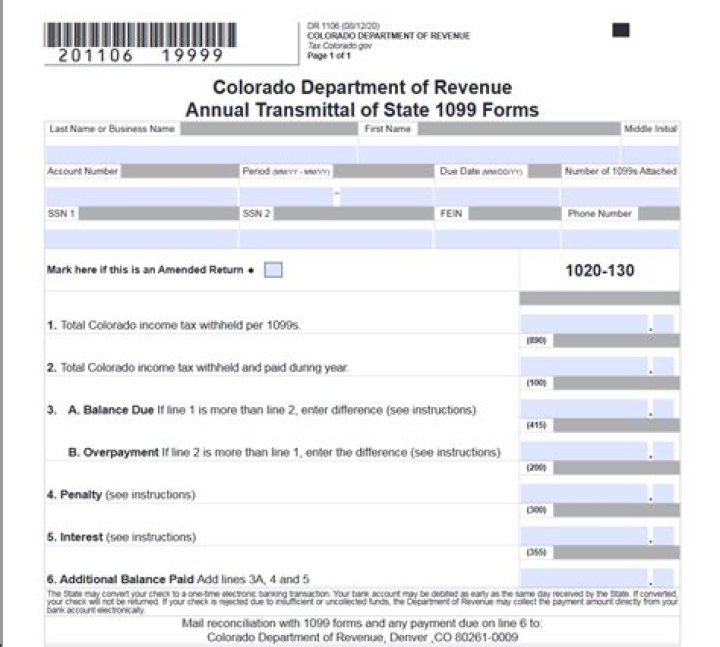 Colorado 1099 Filing: What You Need to Know + DR 1106 Filing