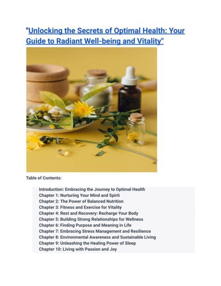 Unlocking The Secrets Of Optimal Well-being