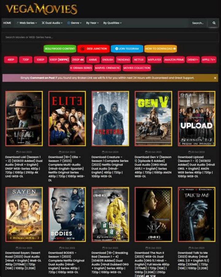 Vegamovies: Risks & Alternatives for Streaming Movies & Web Series 2024